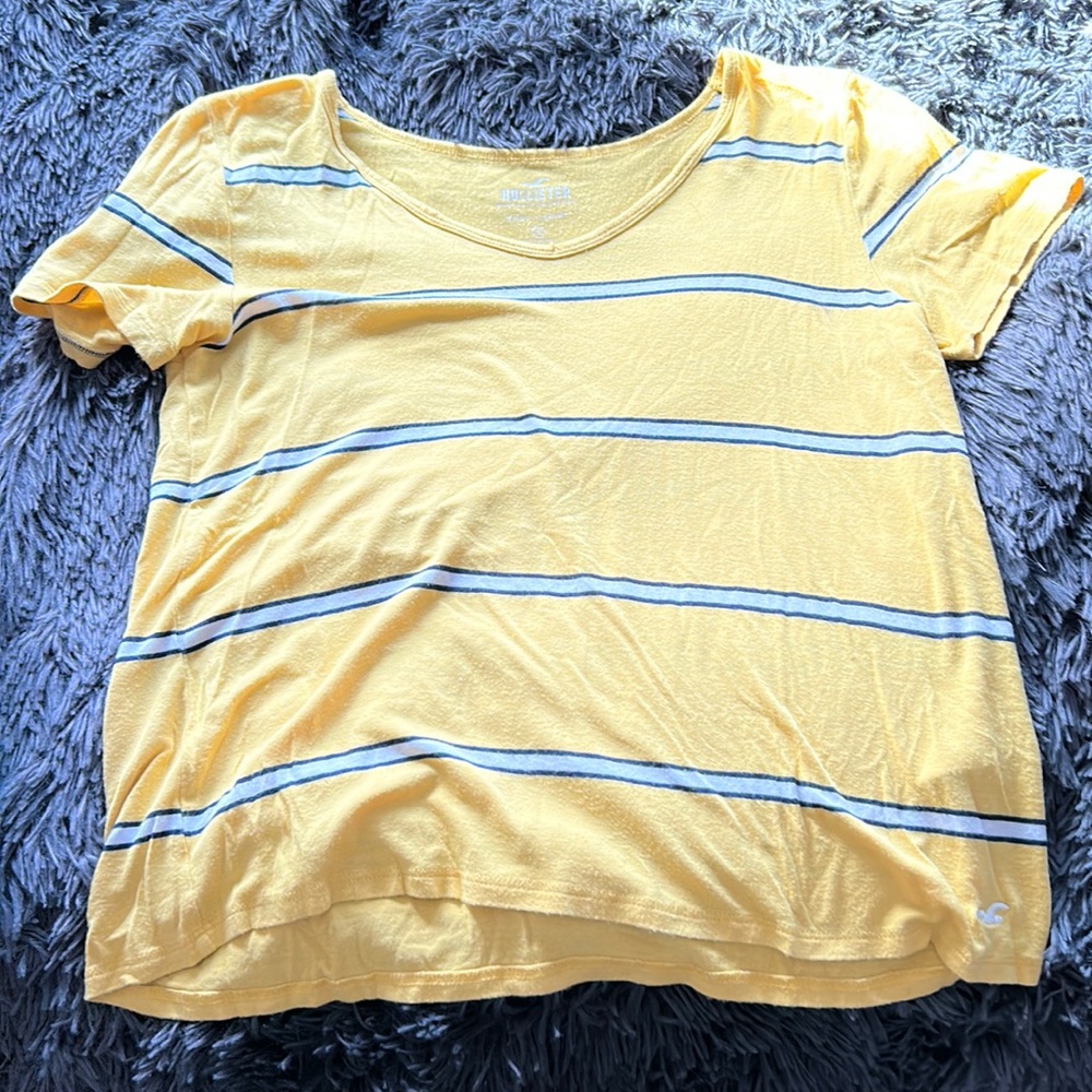 Yellow striped Hollister shirt